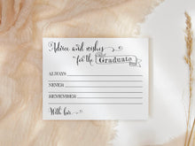 Graduation Advice Cards Wishes PRINTABLE Party Decorations