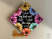 Christian Grad Cap Topper Printable, I Did My Best and God Did the Rest, Graduation Cap Decor Class of 2026