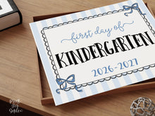 First Day Of Kindergarten Sign Coquette PRINTABLE Back To School Sign, Photo Prop, Instant Download, Cute Bow, Whimsical, Elegant Sign Lace