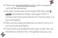 PRINTABLE Thanksgiving Cards Set Give Thanks Gratitude Blessed Happy