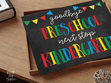 Last Day Of Preschool Sign, Preschool Graduate Printable, Colorful Chalkboard School Photo Prop