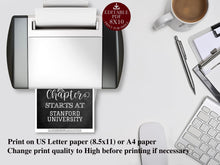 My Next Chapter Starts At Graduation Sign PRINTABLE Party Decorations Personalizable