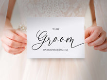 To My Groom On Our Wedding Day Card PRINTABLE