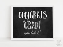 Graduation Congrats Grad Sign, Congrats Grad Party Decorations PRINTABLE, Graduation Sign