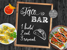 Taco Bar Sign PRINTABLE Graduation Party Decorations Wedding