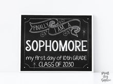 BUNDLE First Day Freshman Year Sign Chalkboard, Class Of 2030, 9th Grade Sign, PRINTABLE 4 High School Signs