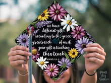 Teacher Grad Cap Topper Printable, Your Gift Is Teaching, Romans 12:6-8, Christian Graduation Cap Decor, Class of 2026