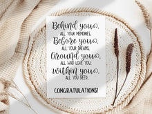 Graduation Card Her Him Gift Printable Behind You All Your Memories