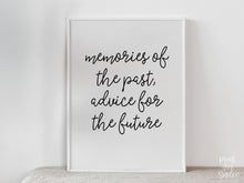 PRINTABLE Memories Of The Past Advice For The Future Sign, Grad Party Decor, Table Sign, College Graduation Sign