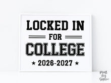 First Day Of College Sign Boy Girl Printable, 1st Day Bold Clean Minimalist Back To School Sign