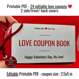 Editable Love Coupons For Him Printable