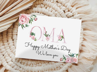 Oma Mothers Day Card Printable Gifts Happy