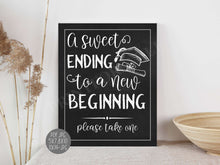 A Sweet Ending To A New Beginning Sign Graduation PRINTABLE
