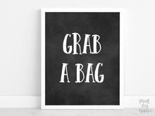 Grab A Bag Sign Chips Bar Sign Graduation Sign PRINTABLE, Graduation Decorations, Table Sign, Grad Party Decor, Chalkboard