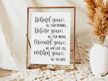 Behind You All Your Memories Sign Graduation Gift Before You All Your Dreams Around You All Who Love You Within You All You Need PRINTABLE