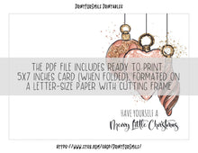 Merry Christmas Card PRINTABLE Holiday