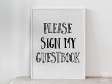 Please Sign My Guestbook PRINTABLE Sign, Graduation Decor, Grad Party Decorations, Graduation Sign
