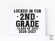 First Day Of 2nd Grade Sign Boy Girl Printable, 1st Day Second Bold Clean Minimalist Back To School Sign