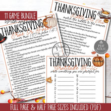 Thanksgiving Games For Adults Printable