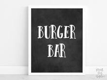 Burger Bar Sign Graduation Sign, PRINTABLE Graduation Party Decorations, Grad Party Decor