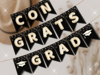 Congrats Grad Banner Graduation Printable 2025