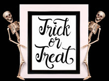 Trick Or Treat Sign PRINTABLE Halloween Print Wall Art Decor Poster