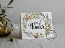 PRINTABLE Thanksgiving Cards Set Give Thanks Gratitude Blessed Happy