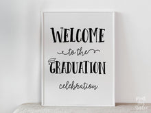 PRINTABLE Welcome To The Graduation Celebration Sign, Graduation Sign, Grad Party Decor, College
