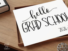 Hello Grad School Sign Printable, First Day Of Grad School, Clean, Instant Download