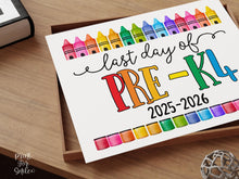 Last Day Of Pre-K4 Sign Fun PRINTABLE, PreK4 Colorful Photo Prop, End Of School Year, 2026