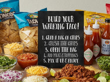 PRINTABLE Walking Tacos Bar Sign Graduation Grad Party Decor, Table Sign, College Graduation, Chalkboard