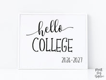 Hello College Sign Printable, First Day Of College, Back To School Sign, Clean, Instant Download