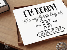 First Day of TK Sign Printable, Back to School Sign, Clean + Chalkboard 1st Day TK Poster for Boy or Girl