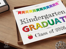 Kindergarten Graduate Sign PRINTABLE, Kindergarten Graduation, Last Day Of Kindergarten, Photo Prop 2026