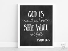 God Is Within Her She Will Not Fall, Christian Bible Verse, Graduation Sign, Decor For Her Chalkboard Sign