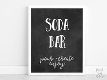 PRINTABLE Soda Bar Sign Chalkboard Graduation Sign, Party Decorations, Table Sign, Grad Party Decor