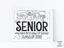 BUNDLE First Day Of Freshman Year Sign, Class Of 2030, 9th Grade Sign, PRINTABLE Signs For All 4 High School Grades, Modern Clean