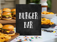 Burger Bar Sign Graduation Sign, PRINTABLE Graduation Party Decorations, Grad Party Decor