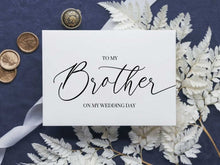 To My Brother On My Wedding Day Card PRINTABLE