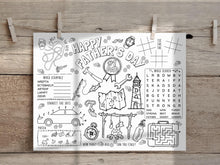 Fathers Day Placemat PRINTABLE Coloring Page Activity Dad Sheet