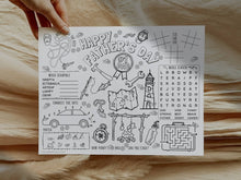 Fathers Day Placemat PRINTABLE Coloring Page Activity Dad Sheet
