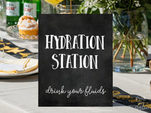Hydration Station Sign PRINTABLE Drink Your Fluids Nurse Graduation Party Sign, Party Decorations, Table Sign, Grad Party Decor, Chalkboard
