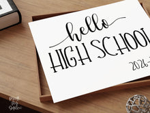Hello High School Sign Printable, First Day Of High School, Back To School Sign, Clean, Instant Download
