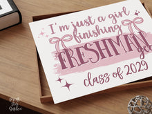 Girl Last Day Of Freshman Year Sign Printable | Pink Coquette Bow Photo Prop | End Of School Class Of 2029