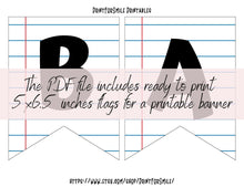 Welcome Back To School Banner PRINTABLE Pennant