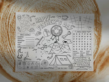 Fathers Day Coloring Page Grandpa Placemat PRINTABLE Activity Sheet