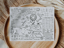 Fathers Day Coloring Page Grandpa Placemat PRINTABLE Activity Sheet