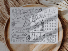 Fathers Day Placemat PRINTABLE Coloring Page Activity Dad Sheet
