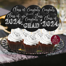 Graduation Cupcake Toppers 2024 PRINTABLE Chalkboard