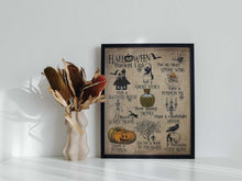 Halloween Bucket List PRINTABLE Decor Sign Print Poster